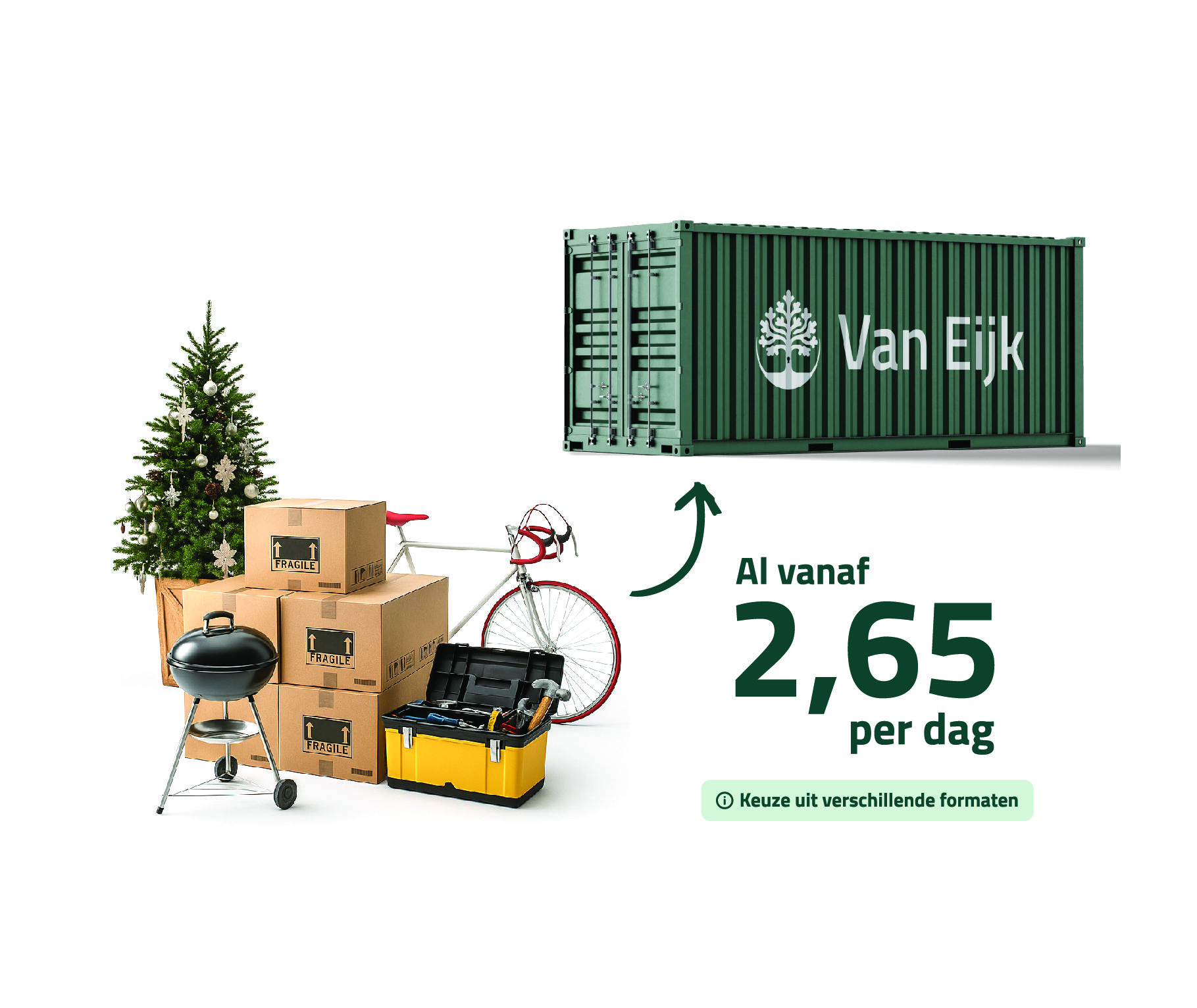 Opslagcontainers bij Van Eijk Opslag